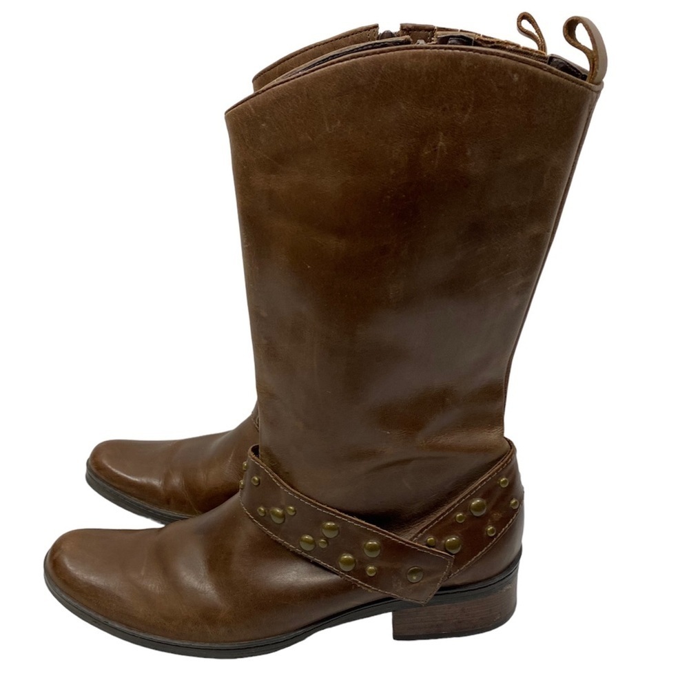 Matisse Brown Leather Riding Equestrian Festival Studded Rodeo Western Boots 7 M